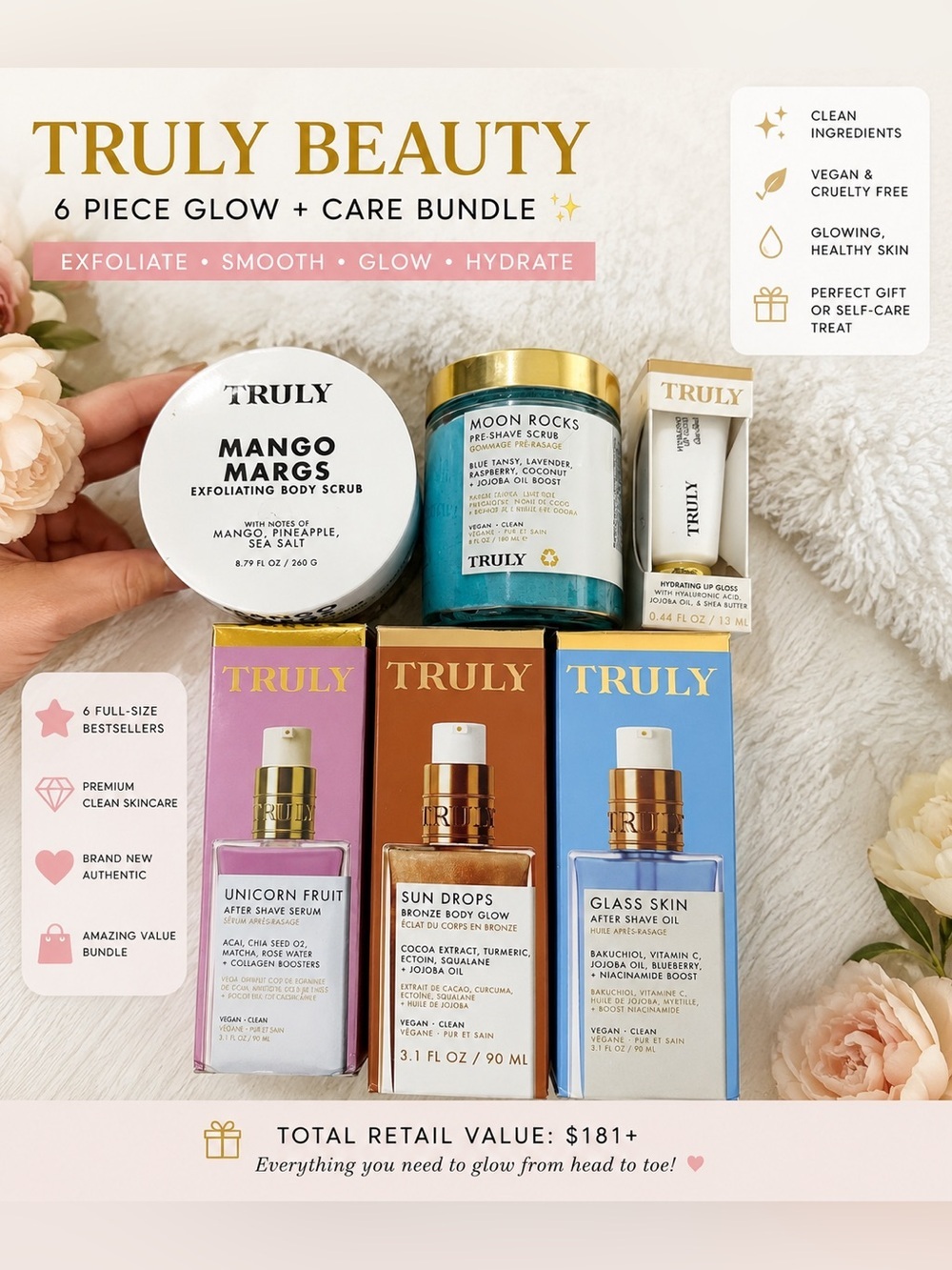 TRULY Skincare Bundle - Bestsellers NIB  $180 Value